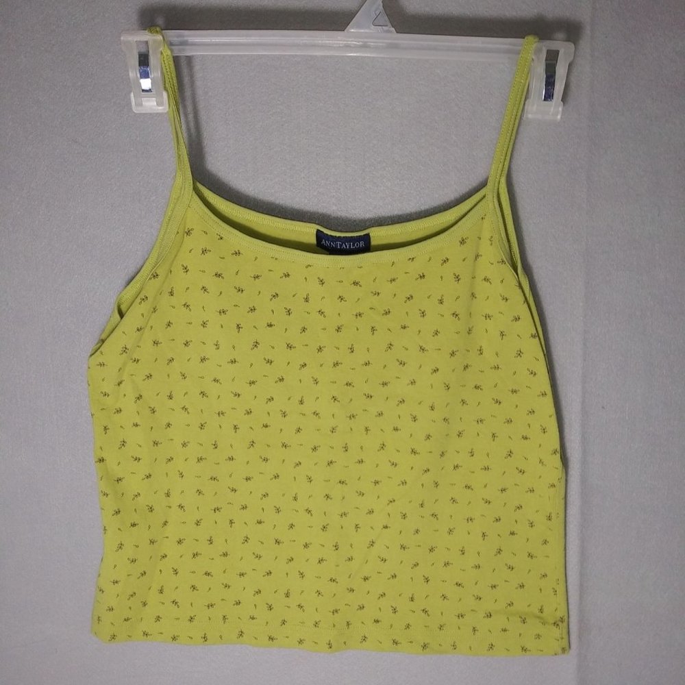 Ann Taylor Green Strap Tank Top Camisole Women's Size L